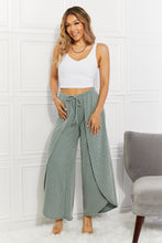 Load image into Gallery viewer, Blumin Apparel Confidently Chic Full Size Split Wide Leg Pants in Sage