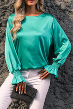 Load image into Gallery viewer, Flounce Sleeve Keyhole Blouse