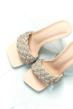 Load image into Gallery viewer, DELICACY Showstopper Braided Rhinestone Heel Slide in Nude