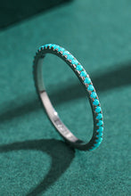 Load image into Gallery viewer, 925 Sterling Silver Artificial Turquoise Ring