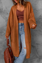 Load image into Gallery viewer, Exposed Seam Open Front Duster Cardigan