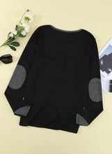 Load image into Gallery viewer, Elbow Patch Waffle Knit Henley Top