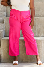 Load image into Gallery viewer, And The Why In The Mix Full Size Pleated Detail Linen Pants in Hot Pink