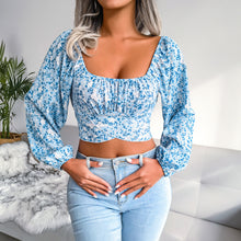 Load image into Gallery viewer, Ditsy Floral Crisscross Cropped Top