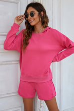Load image into Gallery viewer, Split Hoodie&Short Pant Lounge Set
