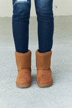 Load image into Gallery viewer, Forever Link Faux Suede Leather Rib-Knit Cuff Boots