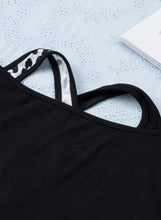 Load image into Gallery viewer, Leopard Color Block Crisscross Back Cold-Shoulder Top