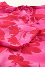 Load image into Gallery viewer, Floral Ruffled Tie Back High-Low Blouse