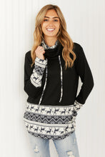 Load image into Gallery viewer, Heimish Sleigh Ride Full Size Waffle Knit Christmas Top