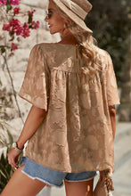 Load image into Gallery viewer, Round Neck Puff Sleeve Blouse