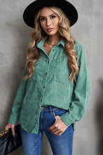 Load image into Gallery viewer, Studded Corduroy Shirt Jacket