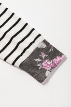 Load image into Gallery viewer, Girls Floral Striped Raglan Sleeve Dress