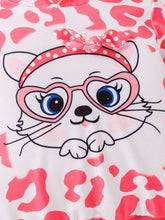 Load image into Gallery viewer, Girls Animal Print Graphic Hoodie and Joggers Set