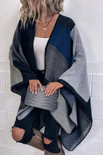 Load image into Gallery viewer, Color Block Open Front Poncho