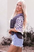 Load image into Gallery viewer, Leopard Flounce Sleeve Round Neck Top