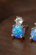 Load image into Gallery viewer, 4-Prong Opal Stud Earrings