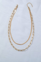 Load image into Gallery viewer, Snake Chain and Cable Chain Double-Layered Necklace