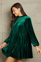 Load image into Gallery viewer, GeeGee Full Size Velvet Tiered Dress