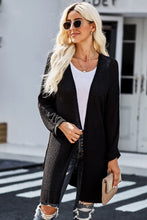 Load image into Gallery viewer, Side Slit Open Front Knit Longline Cardigan