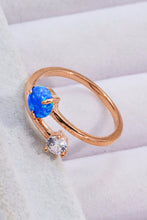 Load image into Gallery viewer, Opal and Zircon Open Ring
