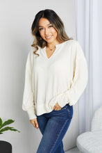 Load image into Gallery viewer, Blu Pepper Notched Neck Drop Shoulder Top