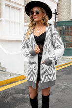 Load image into Gallery viewer, Argyle Open Front Pocket Cardigan