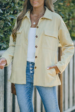 Load image into Gallery viewer, Pocketed Button Ribbed Textured Shirt