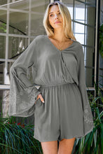 Load image into Gallery viewer, Surplice Neck Flare Sleeve Romper