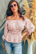 Load image into Gallery viewer, Ditsy Floral Off-Shoulder Peplum Blouse