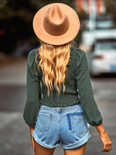 Load image into Gallery viewer, Swiss Dot Smocked Frill Trim Top