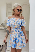 Load image into Gallery viewer, Off-Shoulder Short Flutter Sleeve Mini Dress