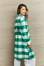 Load image into Gallery viewer, Plaid Longline Shirt Jacket
