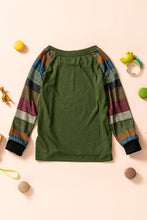 Load image into Gallery viewer, Girls Striped Raglan Sleeve Round Neck Top