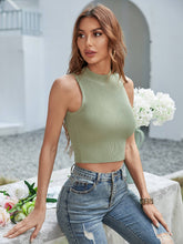 Load image into Gallery viewer, Ribbed & Sleeveless Crop Top