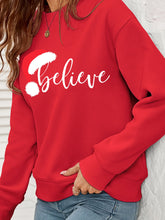 Load image into Gallery viewer, Christmas BELIEVE Crewneck Sweatshirt