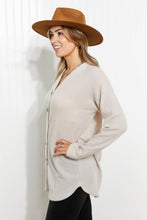 Load image into Gallery viewer, Heimish Home at Last Full Size Waffle Knit Button Down Cardigan