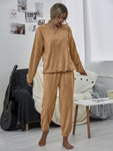 Load image into Gallery viewer, Dropped Shoulder Teddy Lounge Set