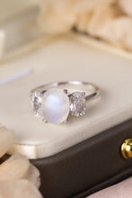Load image into Gallery viewer, High Quality Natural Moonstone 925 Sterling Silver Three Stone Ring