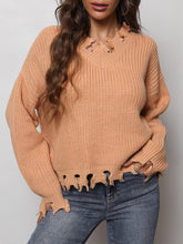 Load image into Gallery viewer, Waffle-Knit Dropped Shoulder Blouse