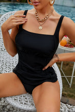 Load image into Gallery viewer, Gathered Detail Square Neck Tankini Set