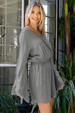 Load image into Gallery viewer, Surplice Neck Flare Sleeve Romper