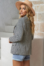 Load image into Gallery viewer, Houndstooth Double-Breasted Blazer