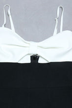 Load image into Gallery viewer, Two-Tone Gathered Detail Cutout Spaghetti Strap Bodycon Dress