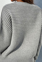 Load image into Gallery viewer, Cutout Horizontal Rib-Knit Sweater