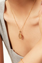 Load image into Gallery viewer, 18K Gold Plated Sun and Moon Pendant Necklace