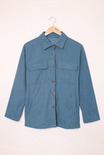 Load image into Gallery viewer, Pocketed Button Ribbed Textured Shirt