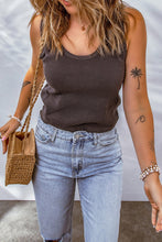 Load image into Gallery viewer, Waffle-Knit Scoop Neck Tank Top