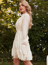 Load image into Gallery viewer, Ruffle Collar Tiered Mini Dress