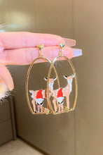 Load image into Gallery viewer, Christmas Deer Heart Drop Earrings