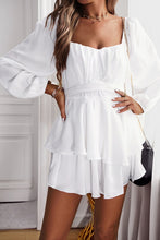 Load image into Gallery viewer, Long Balloon Sleeve Layered Romper